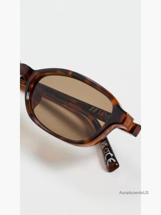Rectangular Sunglasses with Tortoiseshell Frame, Non-Polarized Lenses, Soft